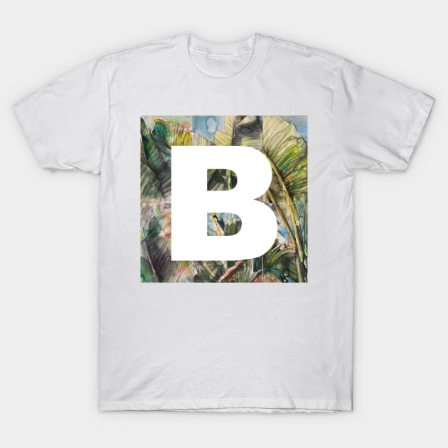 Letter B T-Shirt by Elena Akopian